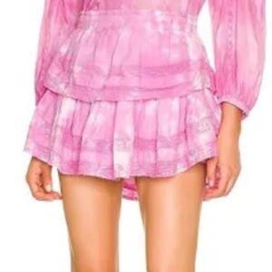 Loveshackfancy ruffle tiered mini skirt